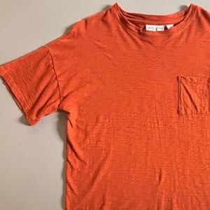 CHRISTIAN SIRIANO New York Relaxed Baggy Fit Pima Cotton Burnt Rust Tee